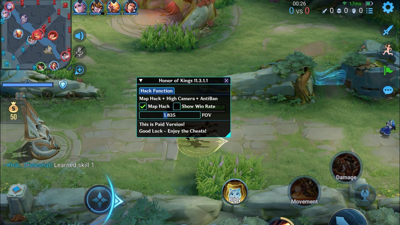 Honor of Kings 11.3.1.1 Hack - Map Hack, Drone View, Anti-Ban for iOS & Android Devices