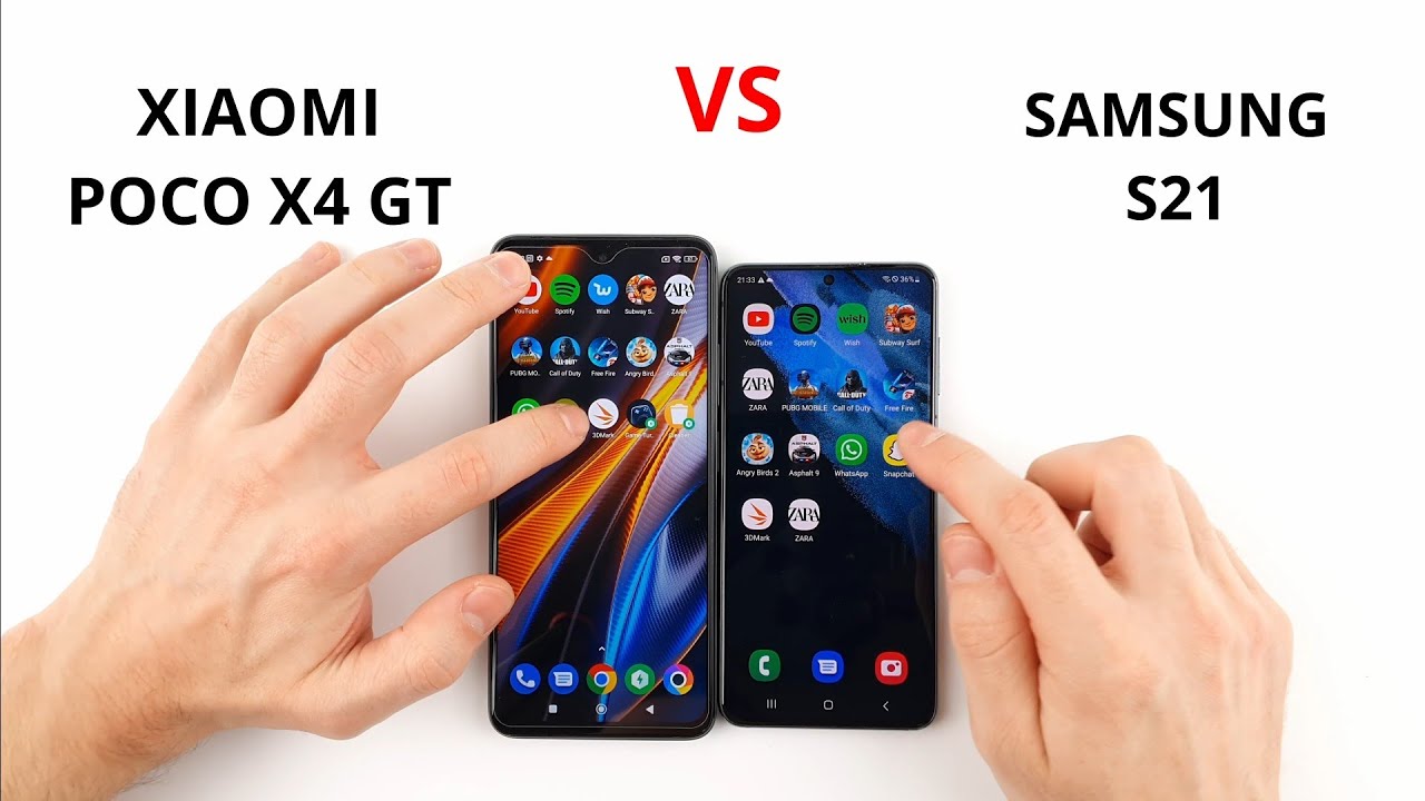 Xiaomi Poco X4 GT vs S21 | SPEED TEST