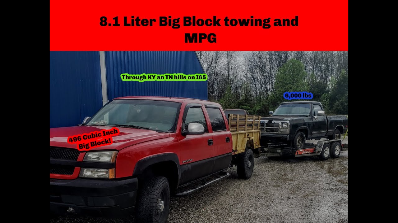 Тест буксировки двигателя Silverado Big Block объемом 8,1 л и объемом 496 кубических дюймов и рас...
