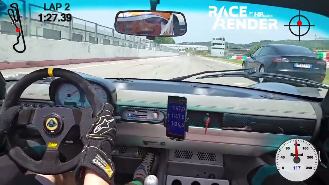 Lotus Elise vs Tesla vs Mini Jcw Autodromo Magione