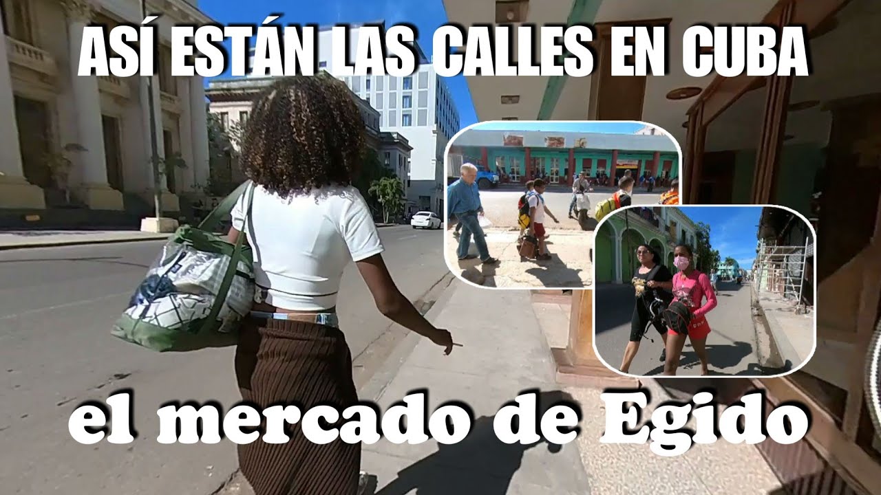 Recorriendo el centro de LA HABANA VIEJA. Así está la calle EGIDO, hay mucha gente en el mercado