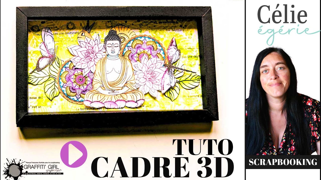 Créez un Cadre 3D en Papier avec Célie  Tutoriel Scrapbooking Décoratif Printemps
