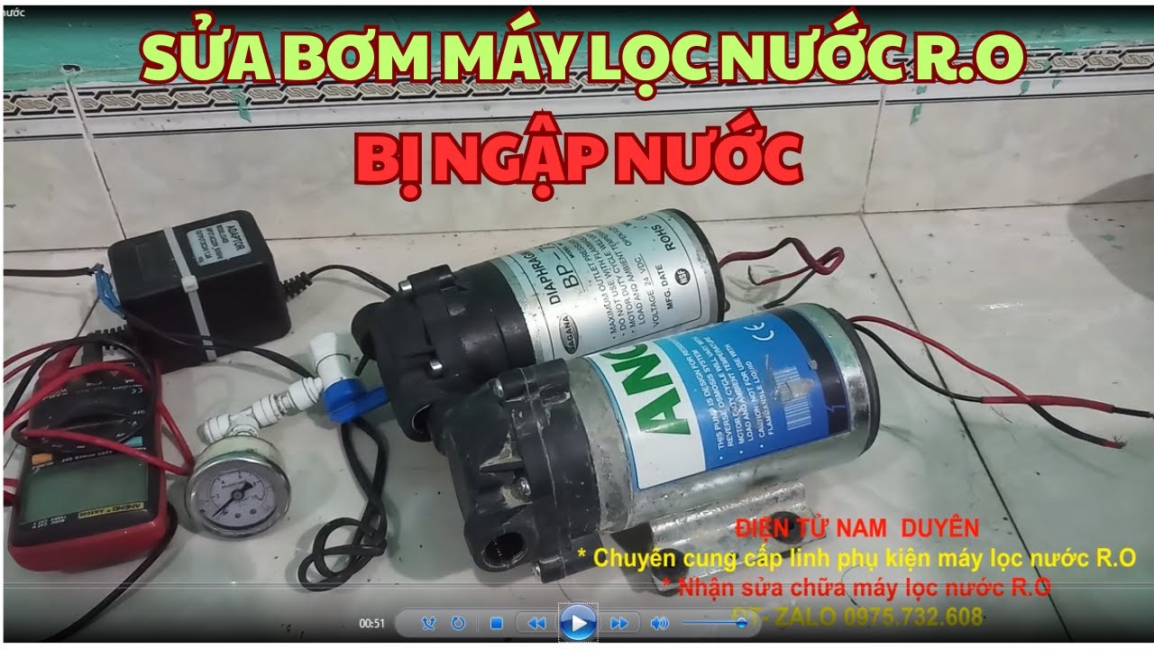Cách sửa bơm máy lọc nước R.O bị ngập nước