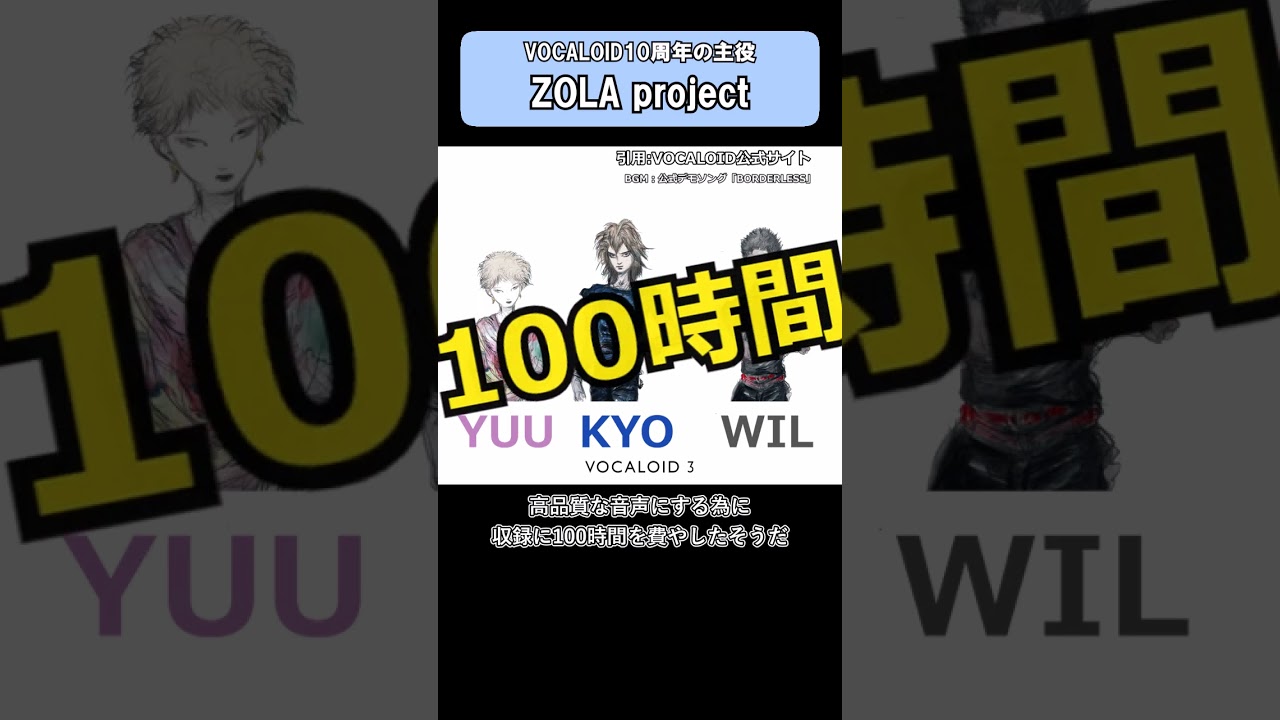 【1分ボカロ図鑑】VOCALOID10周年の主役 「ZOLA project」＃ボカロ　＃ZOLA 　＃VOCALOID