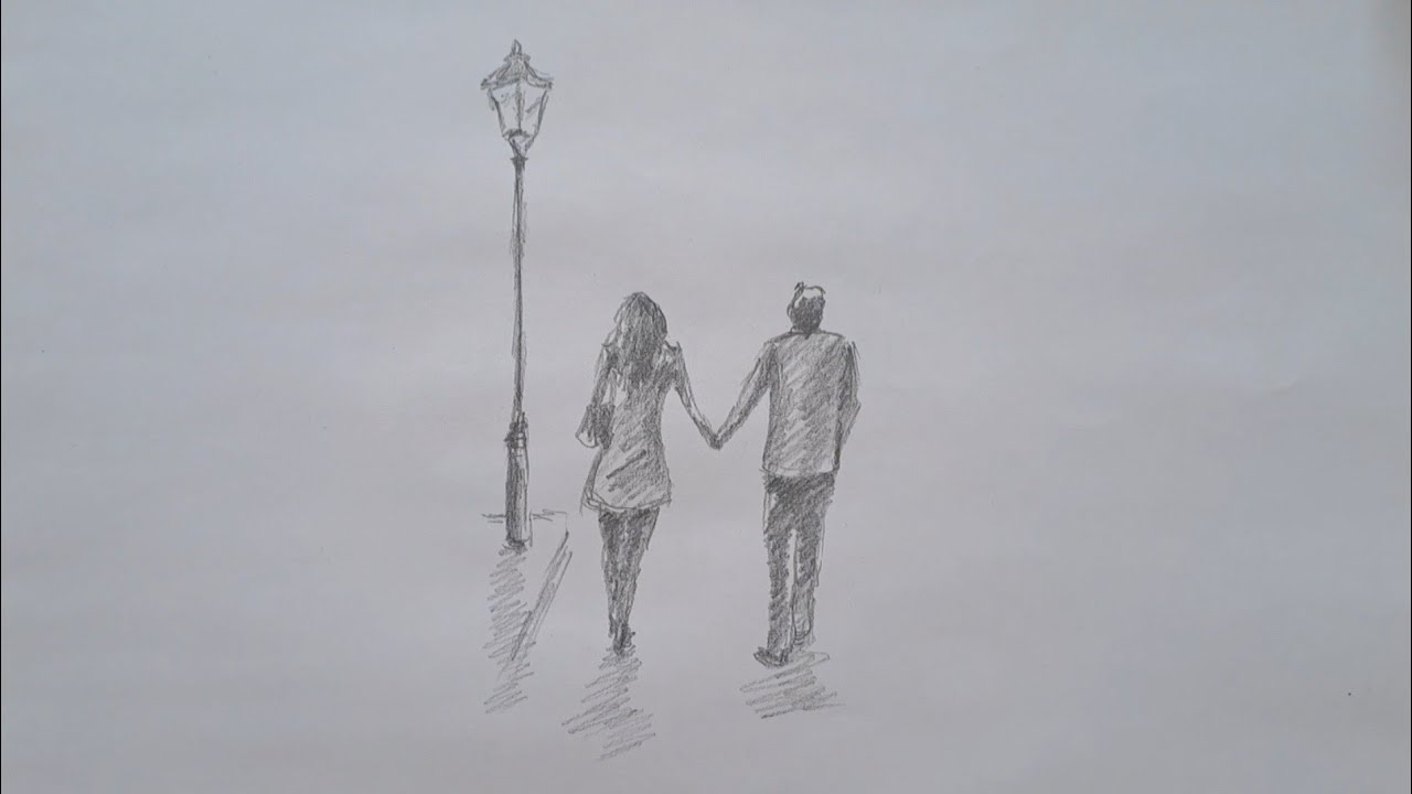 Cómo dibujar una pareja de forma sencilla - dibujo paso a paso