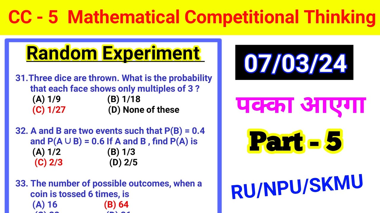 #mathematics and computational thinking and analysis semester 2 Ranchi University, #NPU Palamu