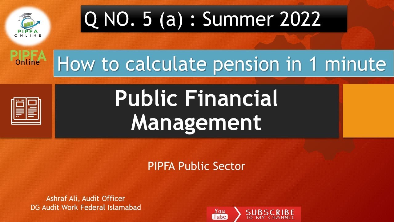 how to calculate pension in 1 minute pfm pipfa online solved paper