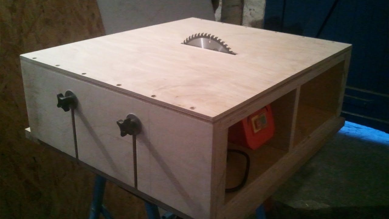 Homemade Table Saw - Part 1 - DIY Motor Mount & Adjustable Bed