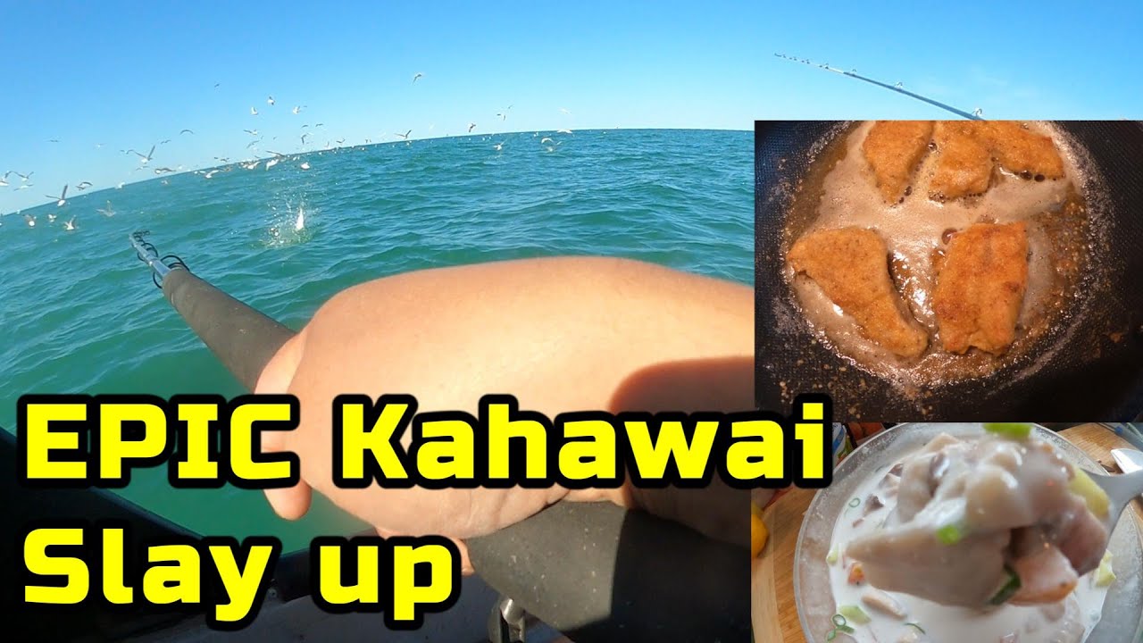 EPIC KAHAWAI MAYHEM! INSANE Work-Up Fishing Action –Catch n Cook