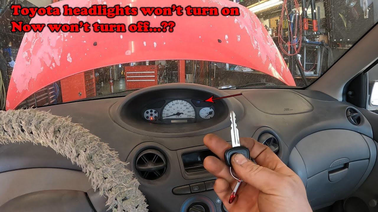 Toyota Echo No Headlights - Now They Won't Turn Off..?? High Beam Light Always On???