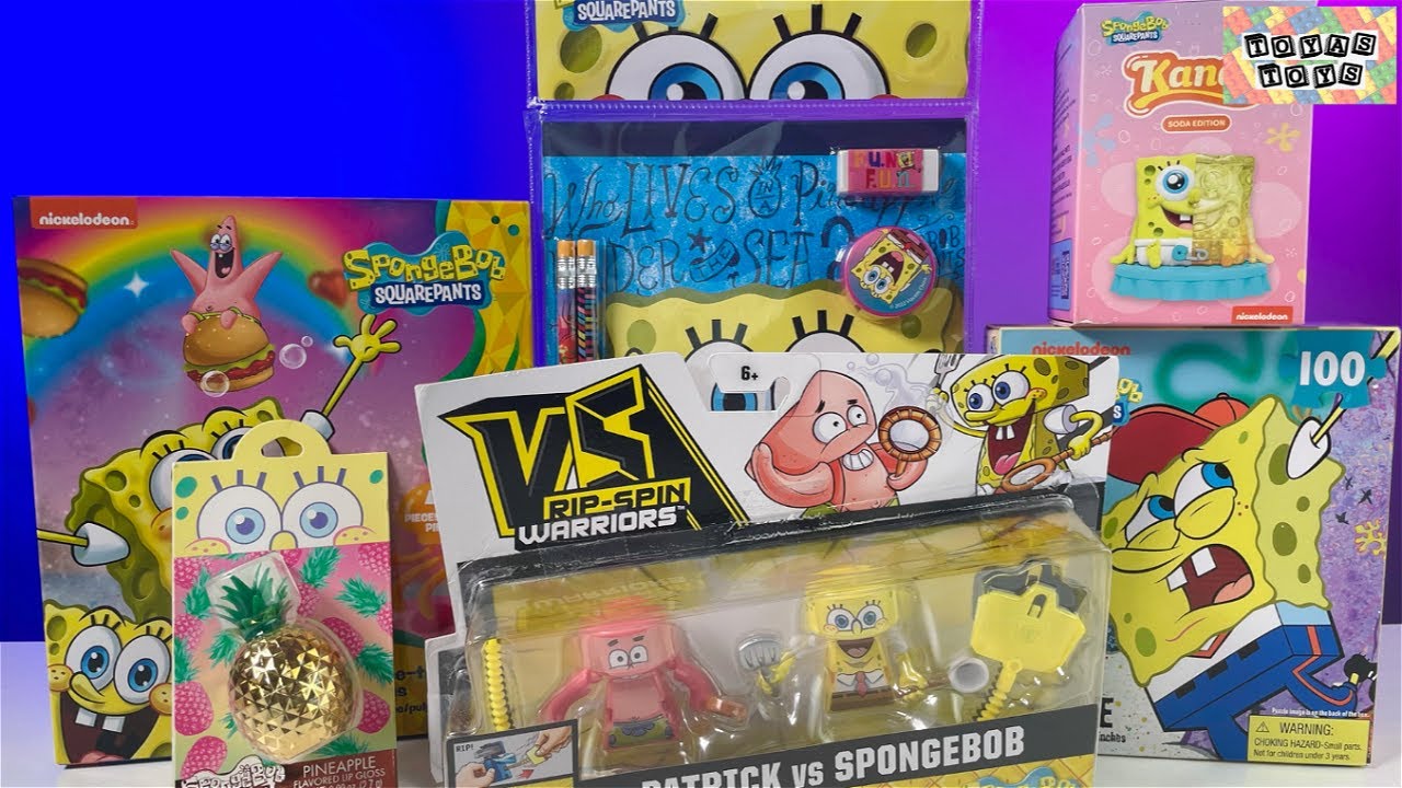 Spongebob SquarePants Toy Collection Unboxing Review l Patrick vs Spongebob Rip Spin Warriors
