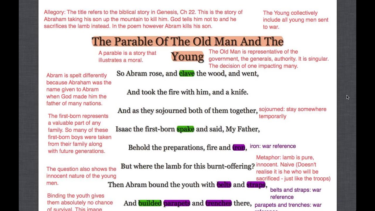 Parable of the Old Man and the Young