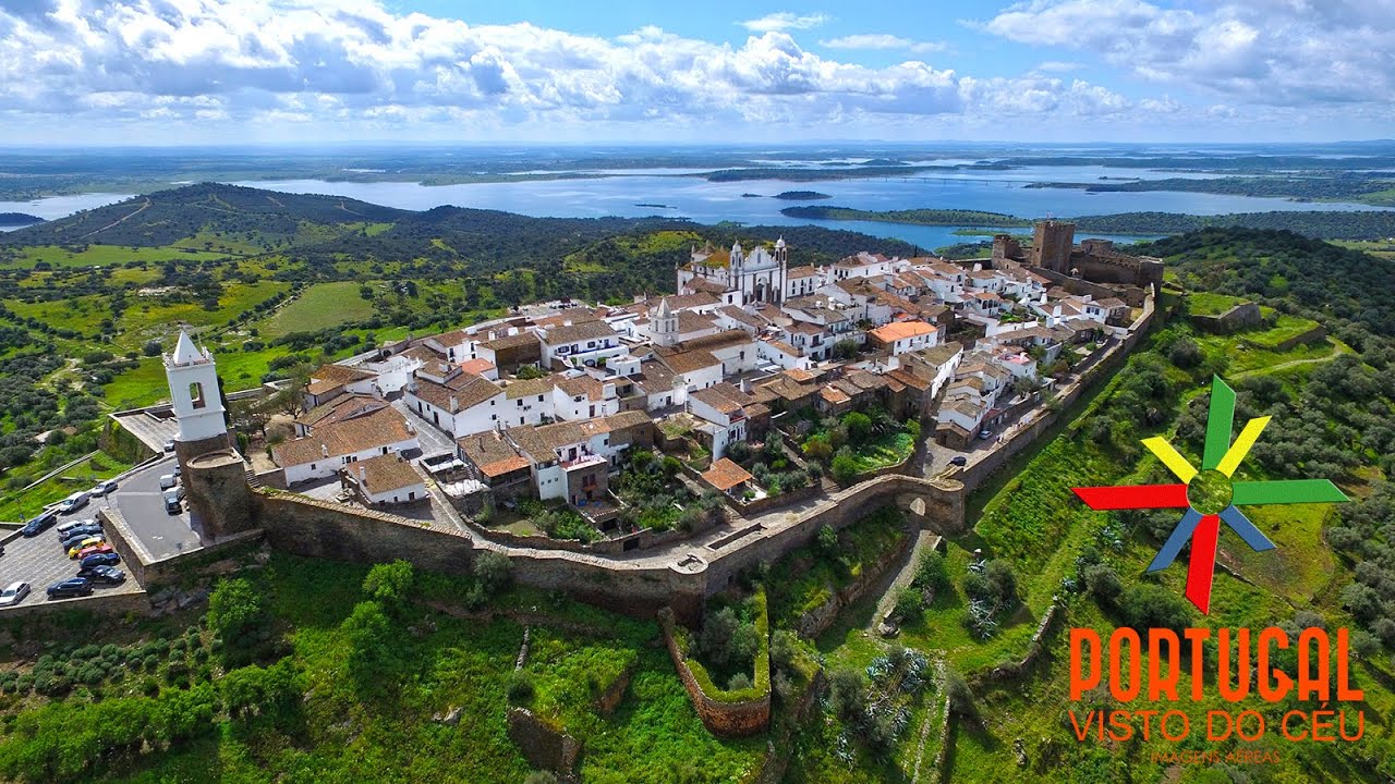 Monsaraz 🏞️ Alqueva aerial view - 4K Ultra HD