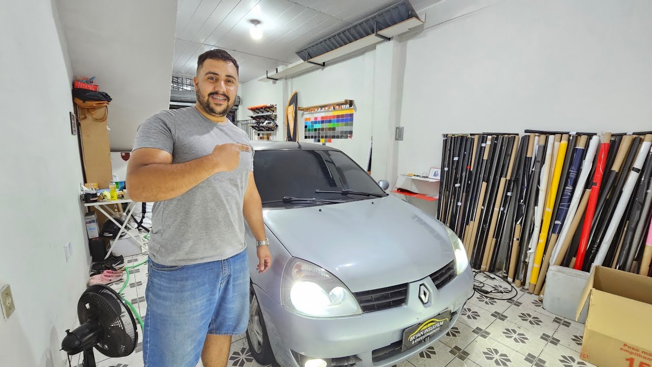 Renault Clio 1.6 - Envelopamos o Teto - Ficou massa
