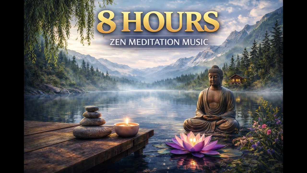 8 Hours Zen Meditation Music 🧘‍♂️ Deep Calm, Mindfulness & Inner Peace