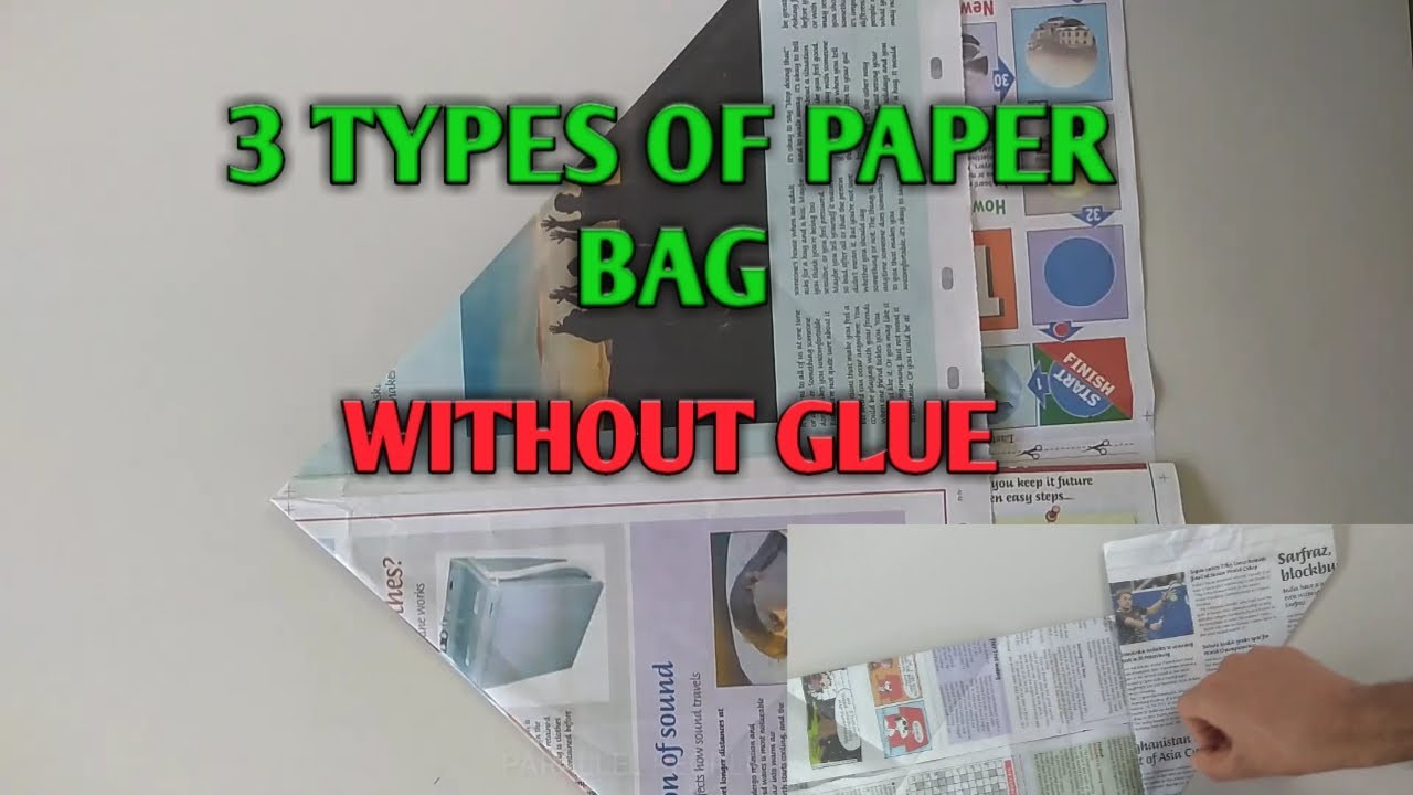 How To Make Newspaper bag Without Glue And Scissors In 3 Ways.