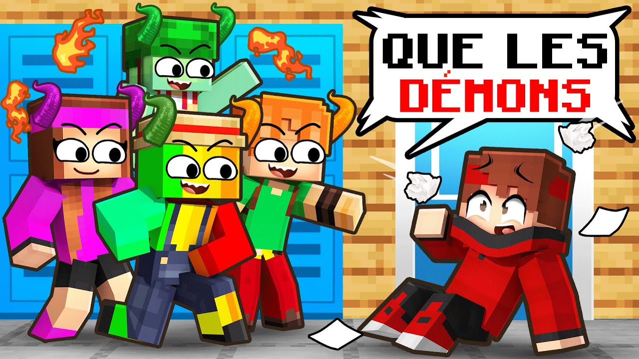Un GARÇON dans une école de DÉMONS sur Minecraft !