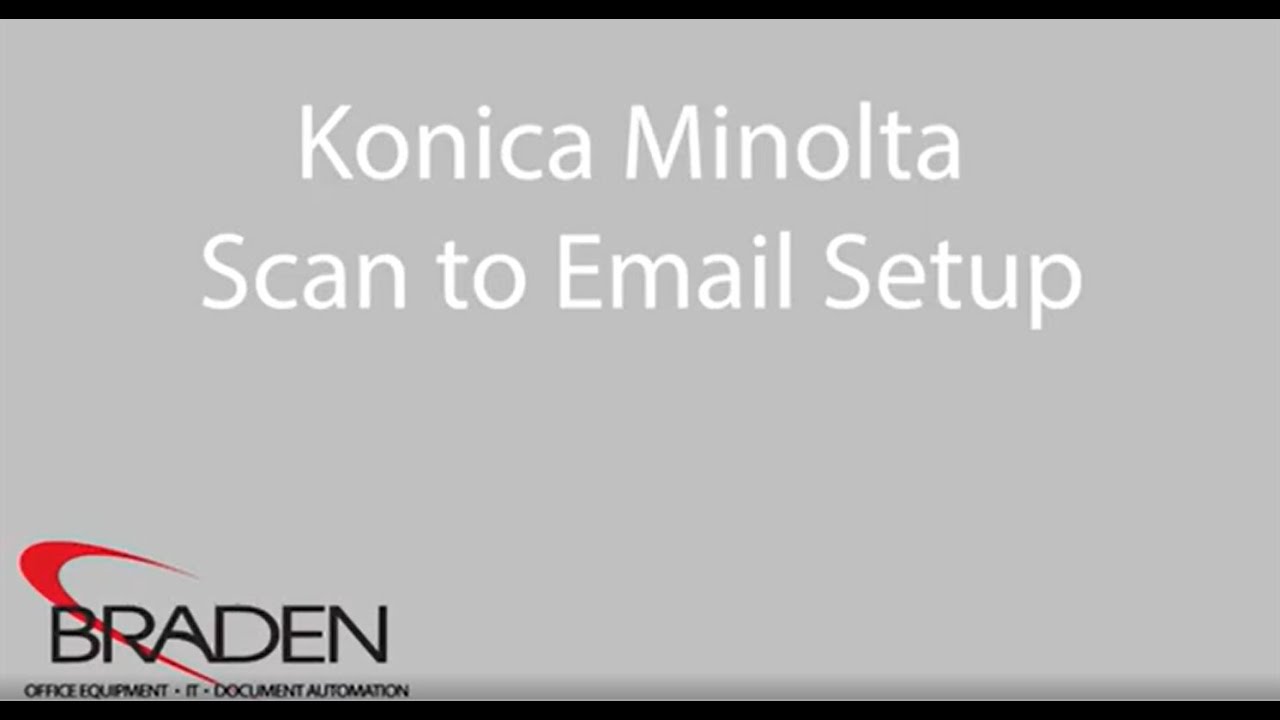 Konica Minolta Scan To Email Setup