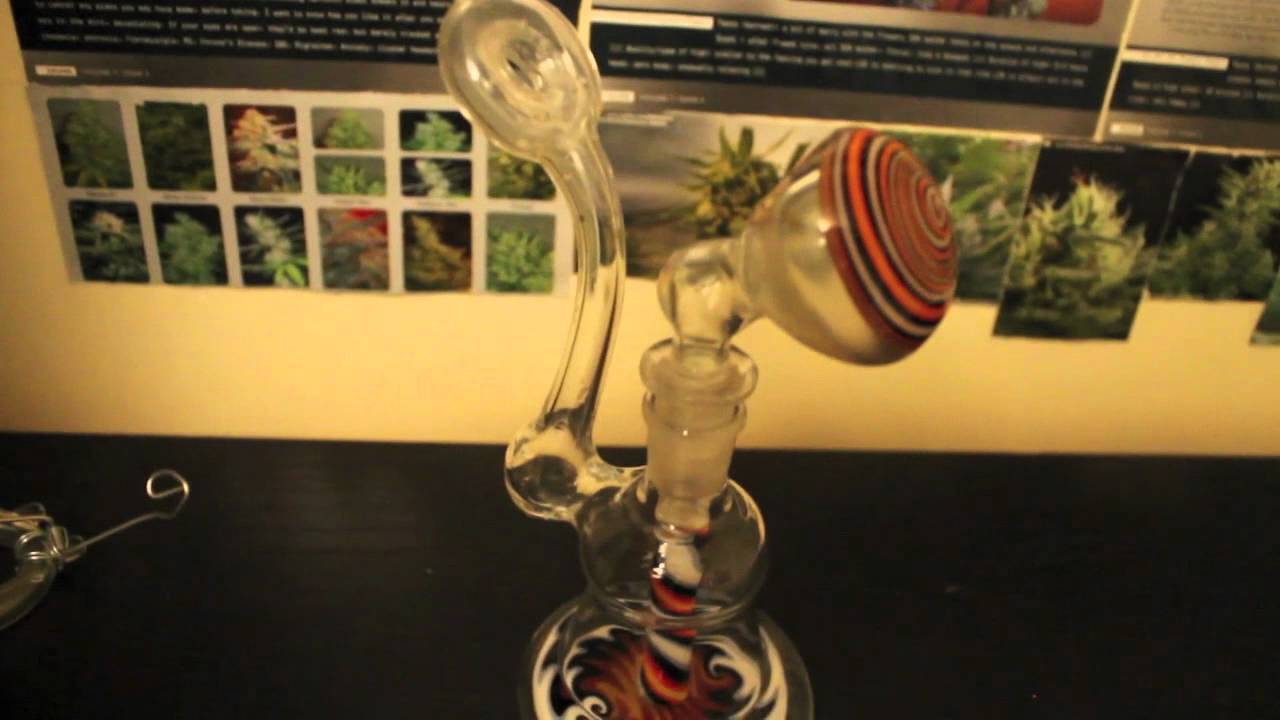 Redbeard Glass: 4 Hole Downstem Worked Oil Rig