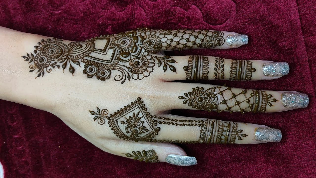 minimal pinterest mehndi design | pretty henna design
