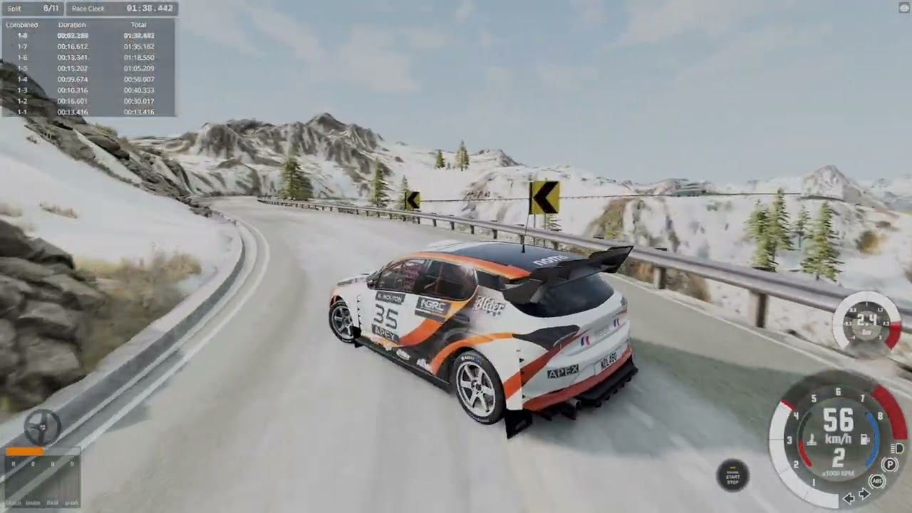 Beamng drive rally SS Clyde Peak Graphics in Ultra