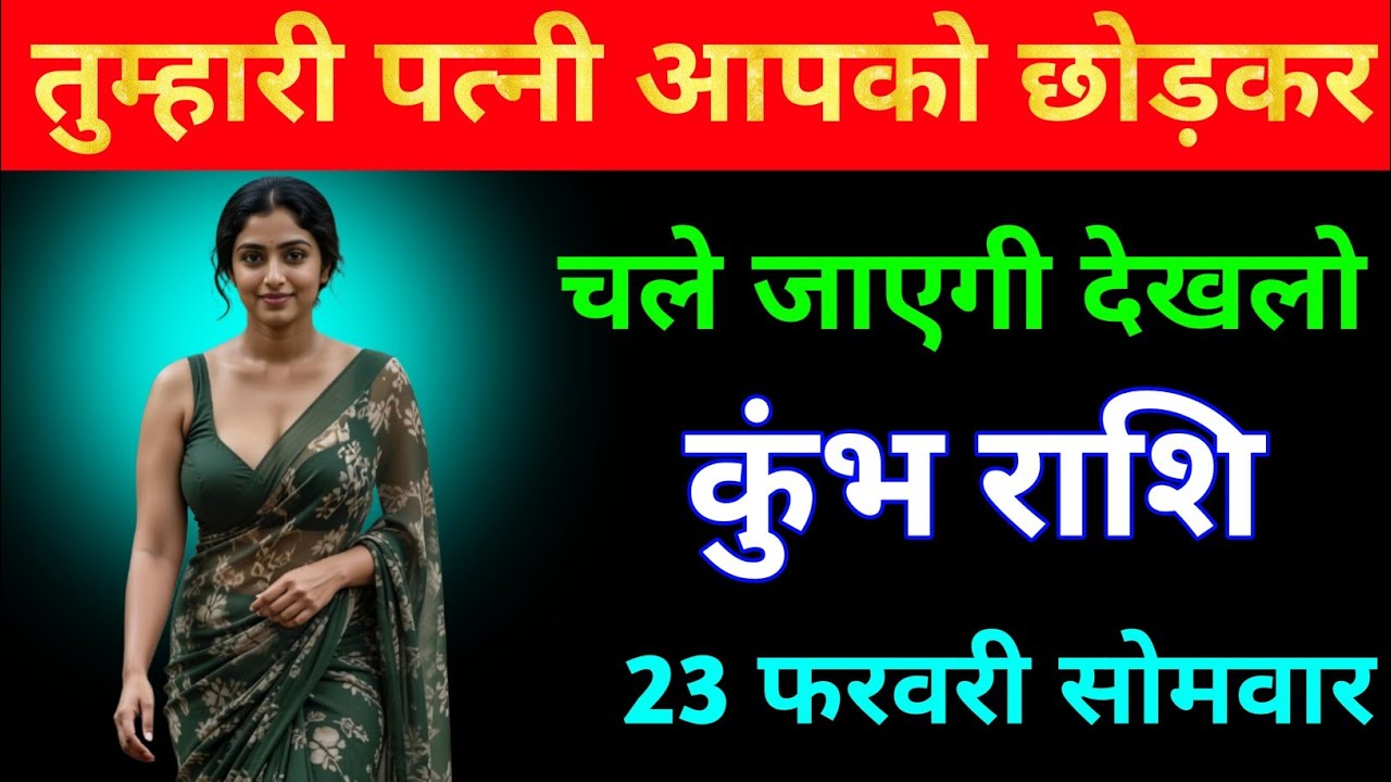 कुंभ राशि तुम्हारी पत्नी आपको छोड़कर चले जाएगी 23 फरवरी सोमवार । Kumbh Rashi