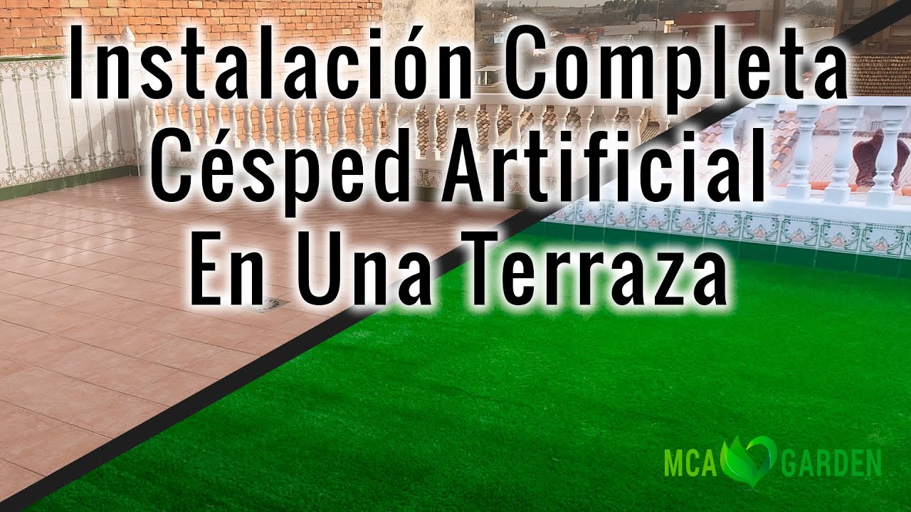 Instalar CÉSPED ARTIFICIAL en una TERRAZA sobre BALDOSAS