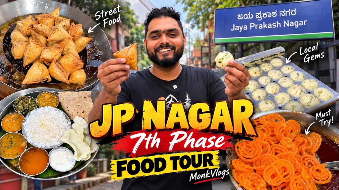 Jp Nagar 7th Phase Food Tour | A Full Day FoodWalk Covering Eateries at Jp nagar | MonkVlogs 