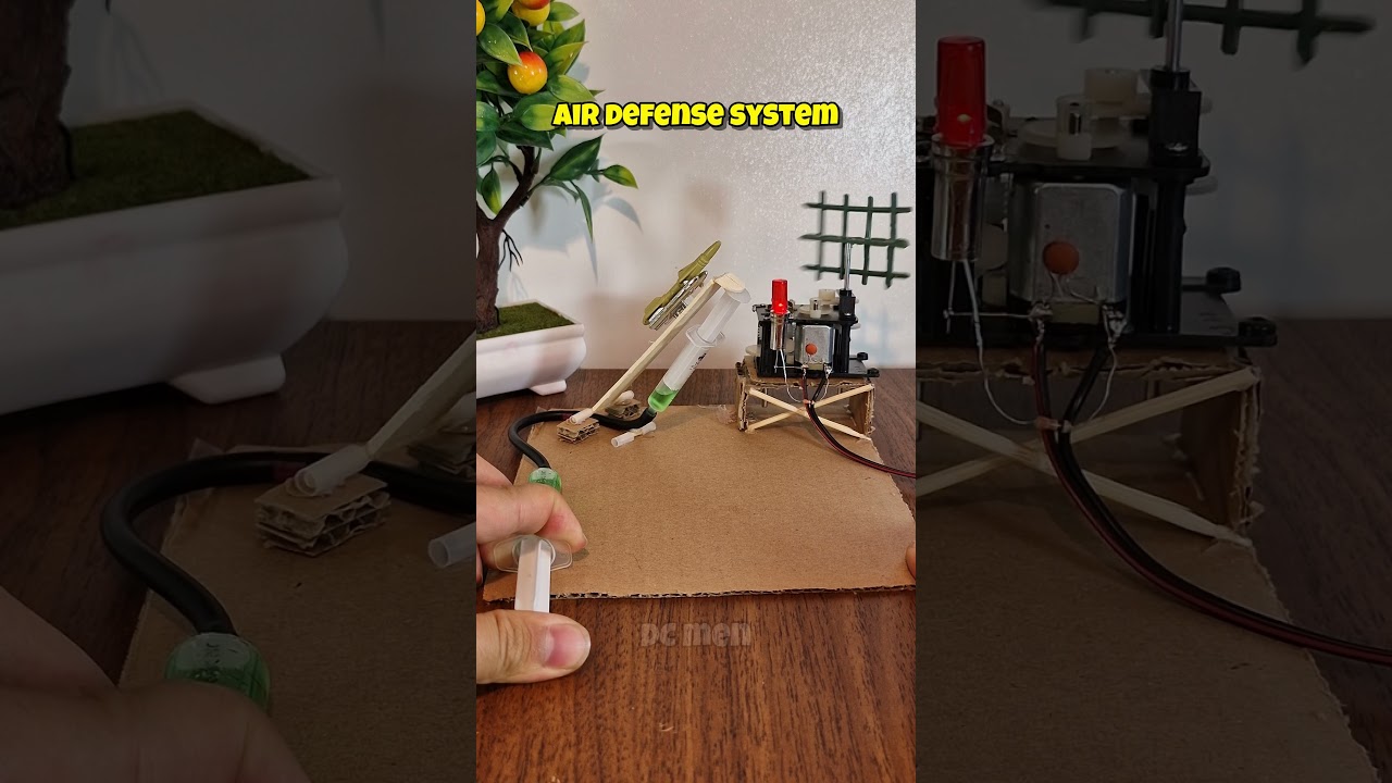 Air Defense System &bull; Dc Motor | #dcmotor #tech #youtubeshorts #motor #fan #diycrafts #experiment
