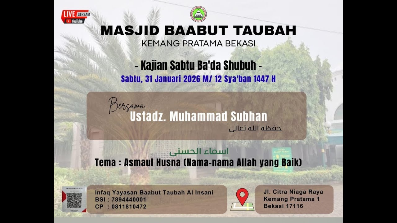 Ustadz  MUHAMMAD SUBHAN   /  ASMAUL HUSNA [ NAMA  ALLAH YANG BAIK ]