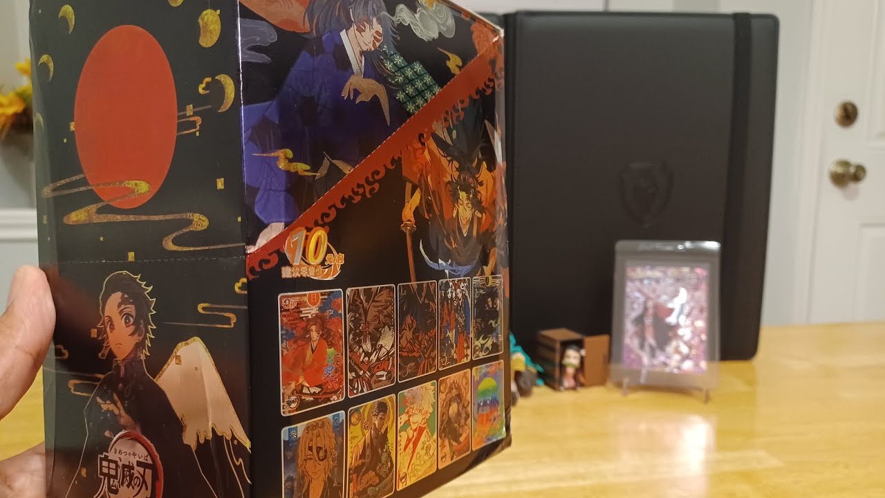 Demon Slayer booster box cards unboxing.
