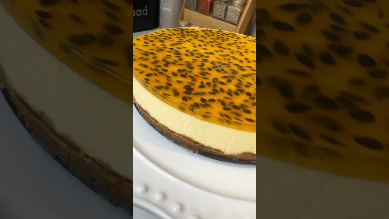 ‼️Passion fruit CHEESECAKE‼️THANK YOU for 1M🙏🏽...#cheesecake #cake #foodie #instafood #celebration
