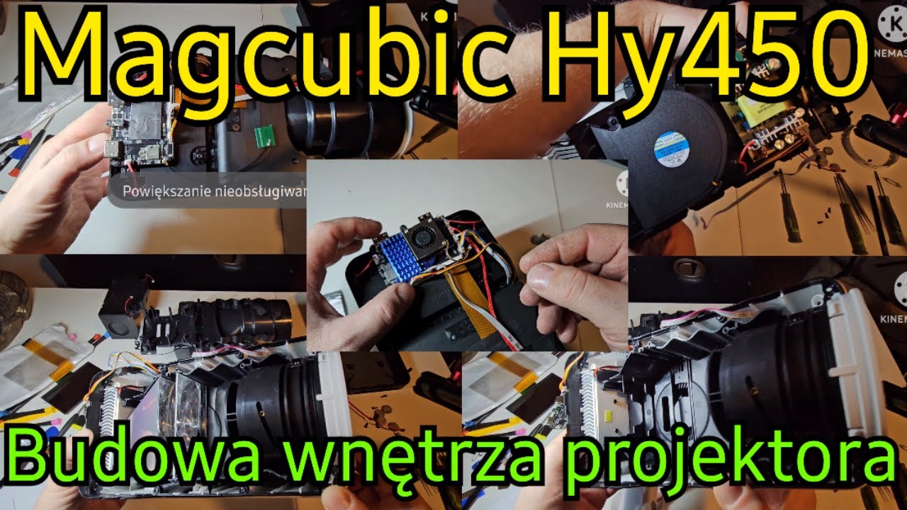 Projektor Led Magcubic HY450 Budowa wewnętrzna projektora Disassembly