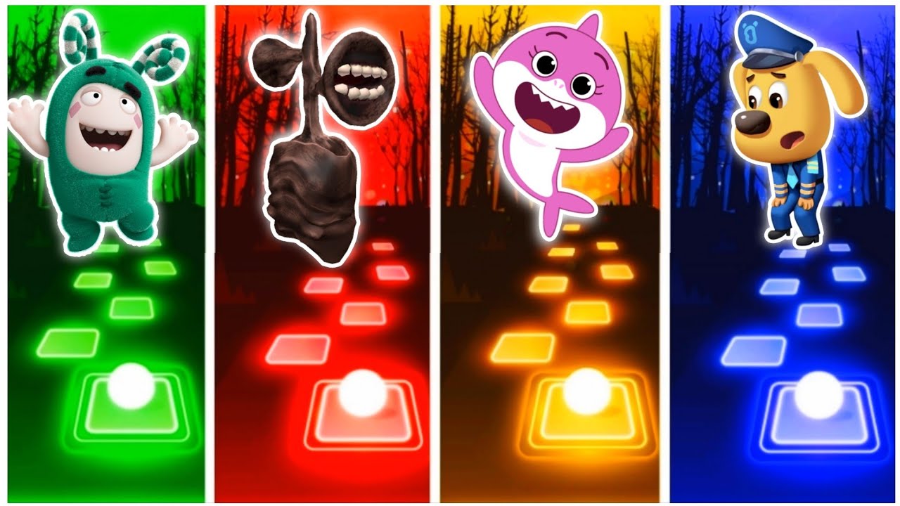 Oddbods Bubble Vs Siren Head Vs Baby Shark Vs Sheriff Labrador Song Tilles Hop EDM Rush ||