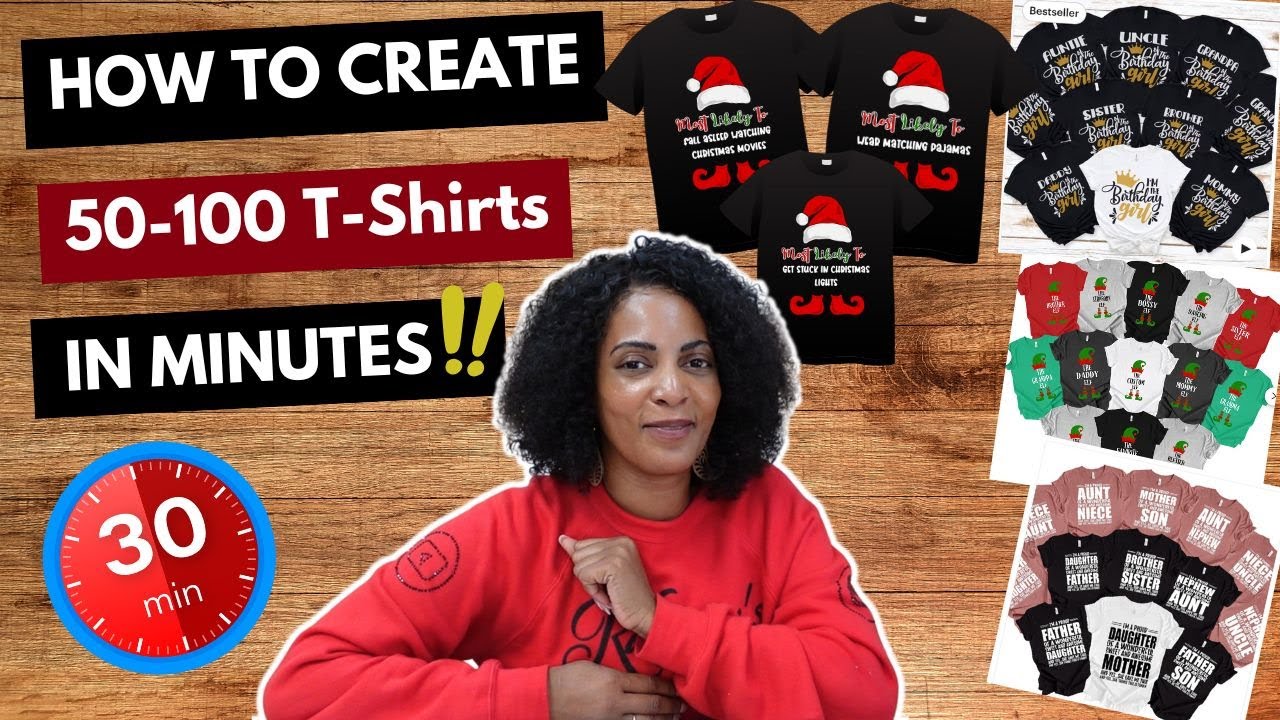 How to Create 50 to 100 T-Shirts in MINUTES for YOUR ONLINE STORE!&nbsp;USING CHAT GPT & CANVA! SCALE UP!