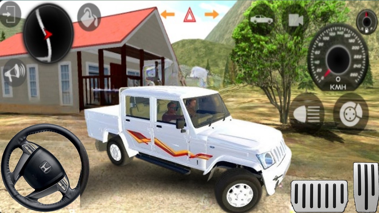 Indian Car Simulator - Double Cabin White Pickup Driving 🚐 Android Gameplay 🚩