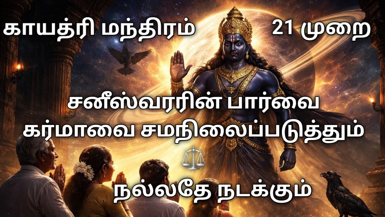 🙏 சனீஸ்வர காயத்ரி மந்திரம்| சனீஸ்வரரின் பார்வை கர்மாவை சமநிலைப்படுத்தும் ⚖️| சனீஸ்வர மந்திரம்