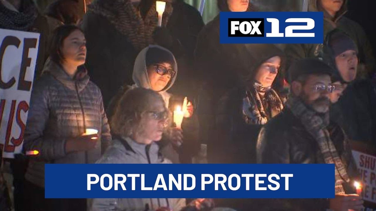 Protesters gather in Downtown Portland after deadly ICE shooting in Minneapolis