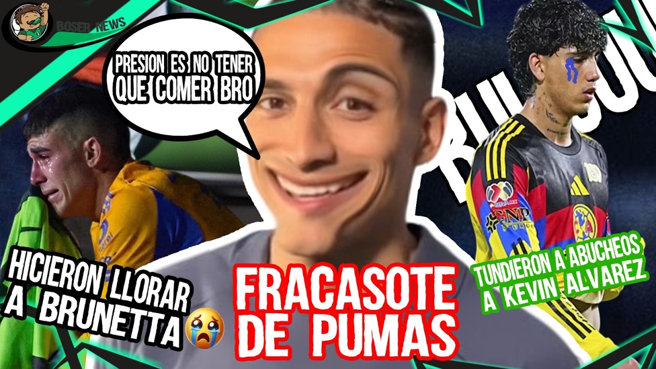 Hicieron LLORAR a Brunetta 😭 FRACASOTE de Pumas, Tundieron a Abucheos a Kevin Álvarez, Cruda