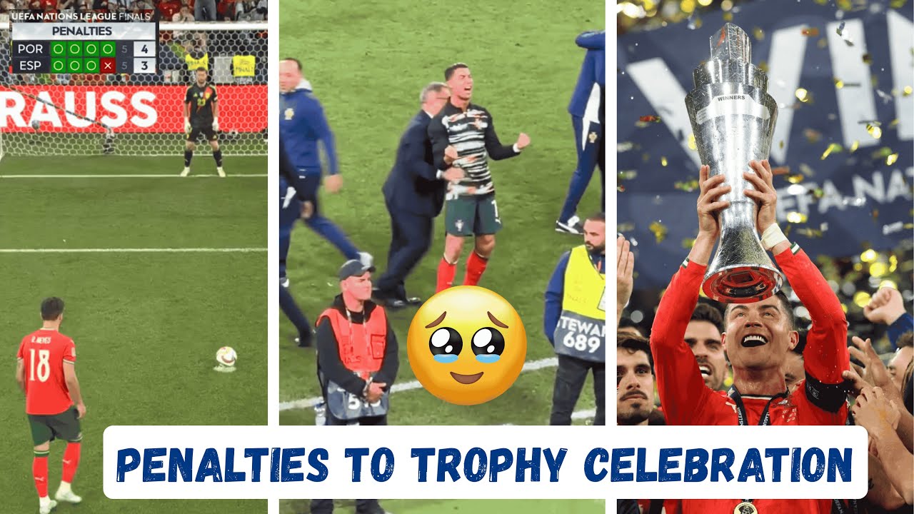 Ronaldo & Portugal Emotional Nations League Celebration After Beating Spain on 5-3 Penalties