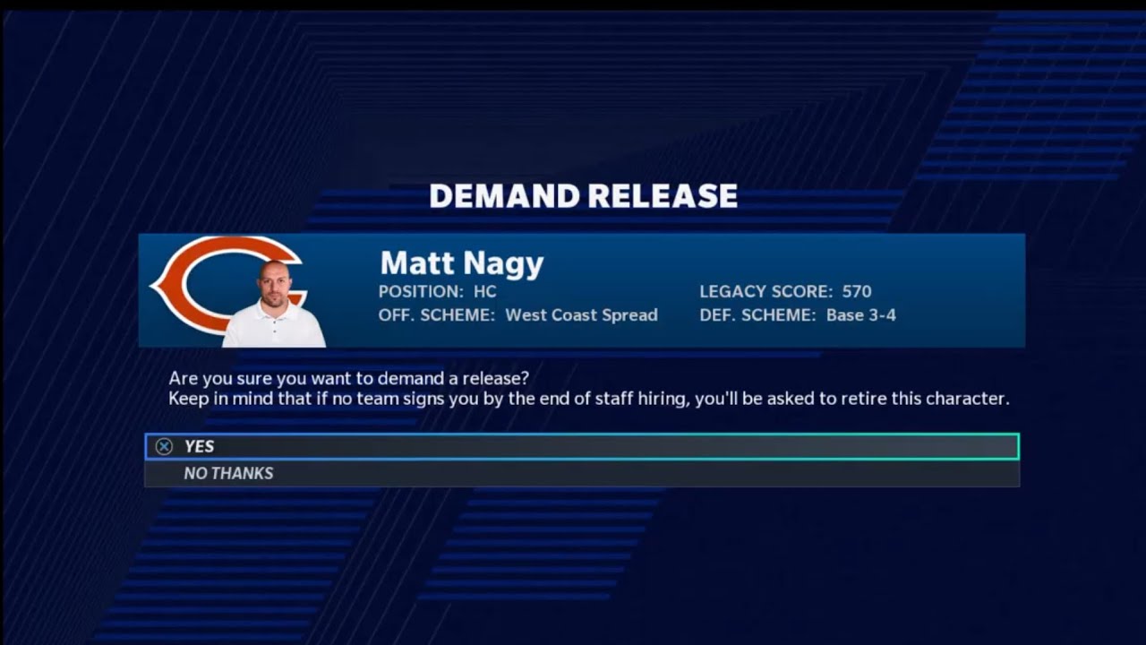 How To Become A Free Agent As A Coach In Madden 21 Franchise