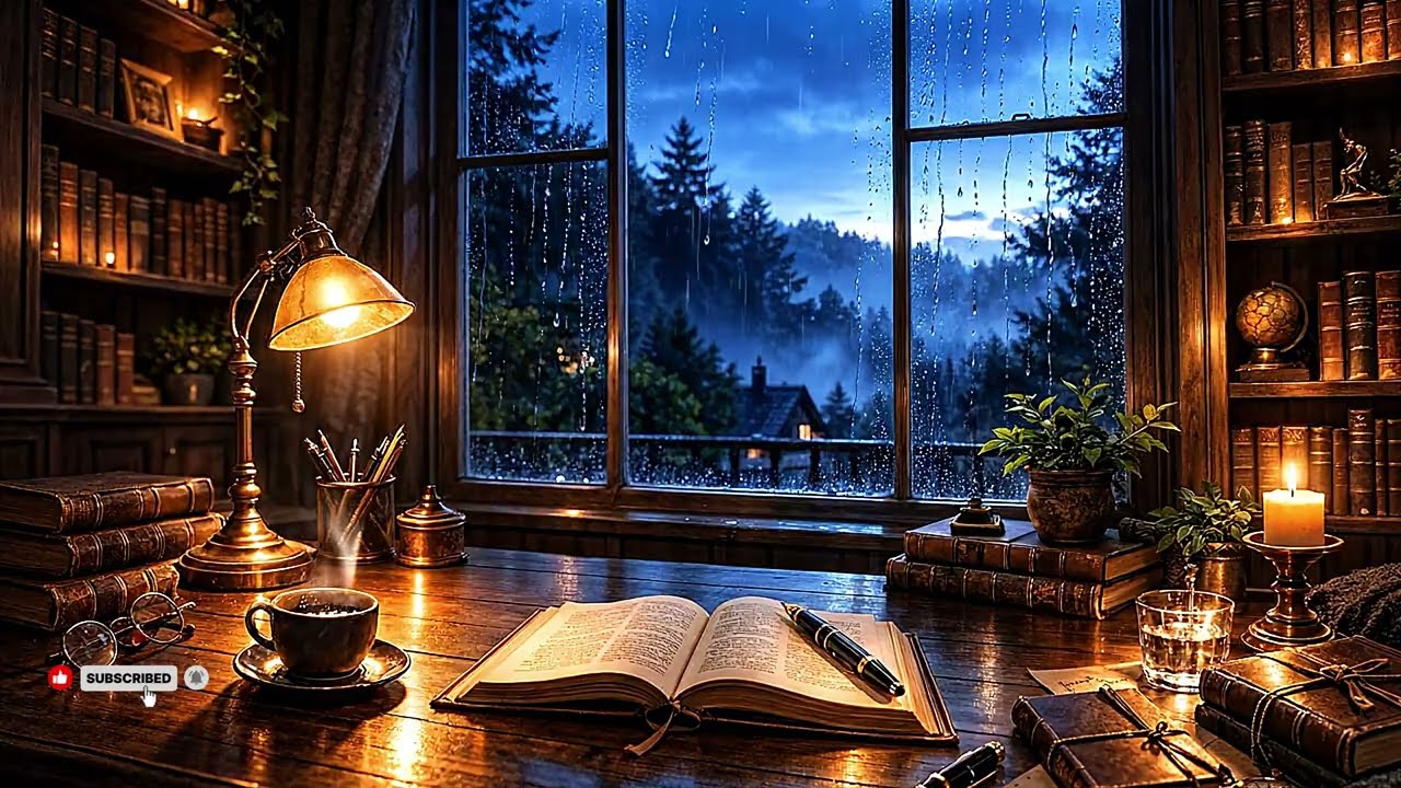 Deep Focus Study Room (60 Min) — Rain at Early Dawn | Eternal Manor