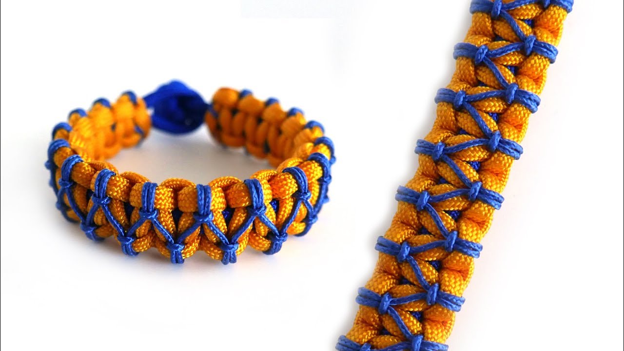 How to Make a Lark's Head Stitched Cobra Knot Paracord Bracelet Tutorial