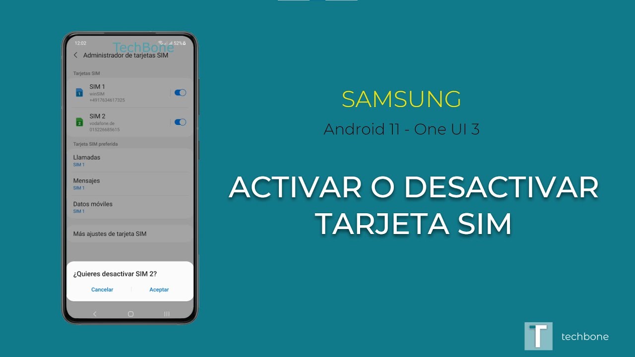 Activar o desactivar tarjeta SIM - Samsung [Android 11 - One UI 3]