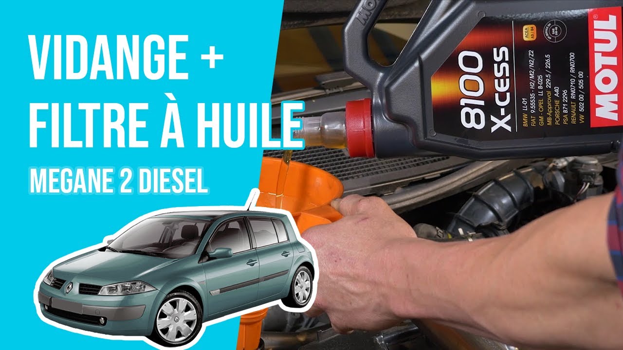 Vidange et changement du filtre à huile MEGANE 2 1.5 DCI 🛢