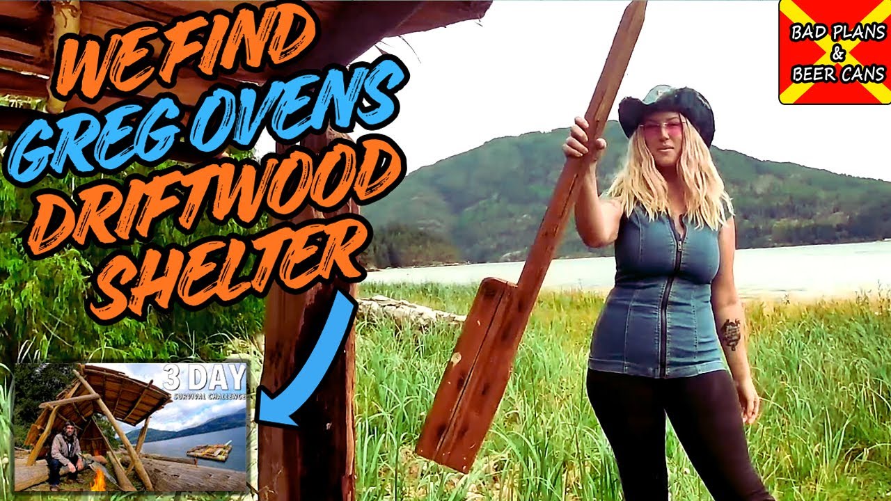 Finding GREG OVENS Driftwood Shelter! | ⁨@OvensRockyMountainBushcraft⁩