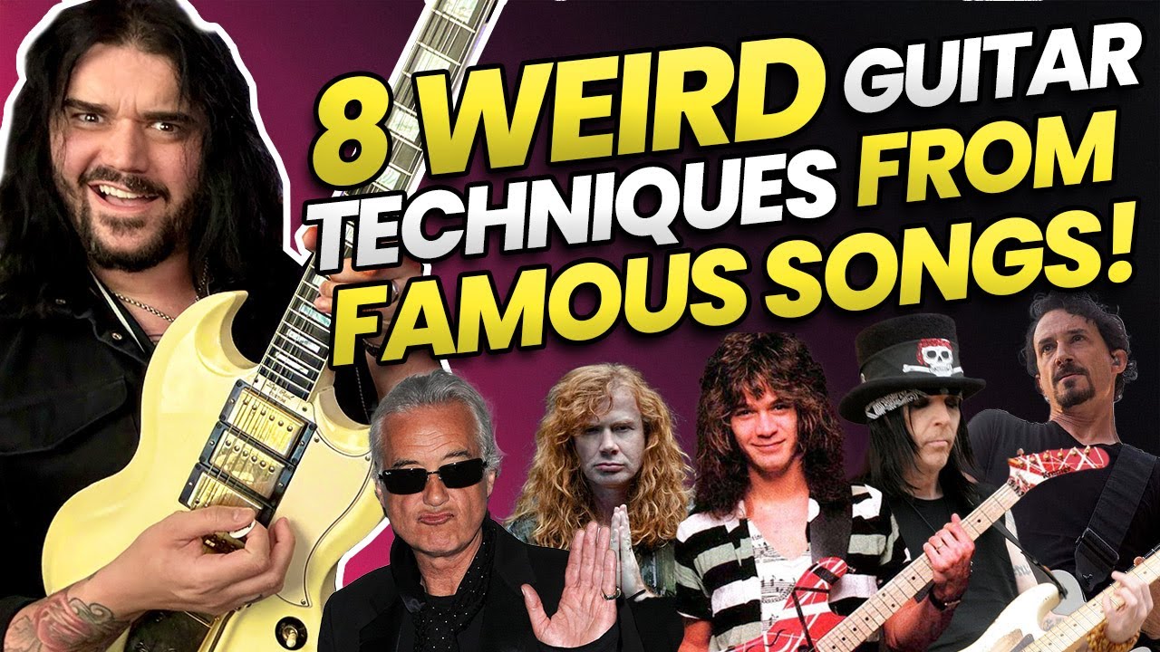 8 Weird But Awesome Guitar Techniques From Famous Riffs & How To Play Them!