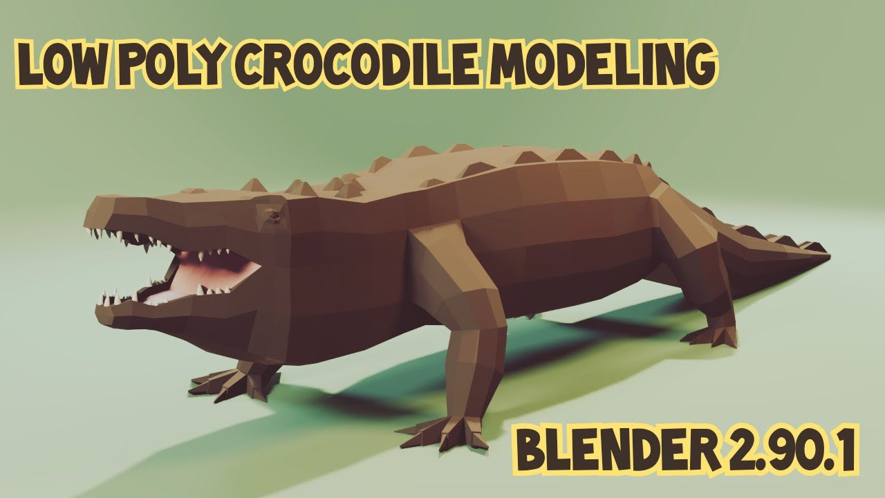 Low Poly Crocodile Modeling