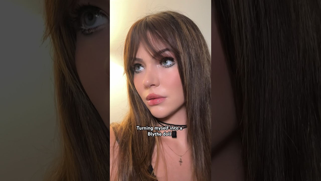 Turning myself into a Blythe doll! #makeup #beauty