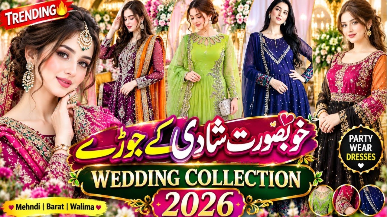 Latest Pakistani Wedding Dress Designs 2026 | Trending Wedding Collection | Party Wear Dresses